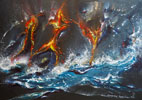 Elementare Begegnung, 29 x 42 cm, 2021 verkauft