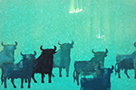 Es darf immer ein schwarzes Schaf geben, sagte er laut und alle lachten stierisch. 40 x 60, 2014